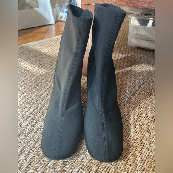 Sydney Brown Scuba Wood Heeled Bootie - Picture 5 of 6